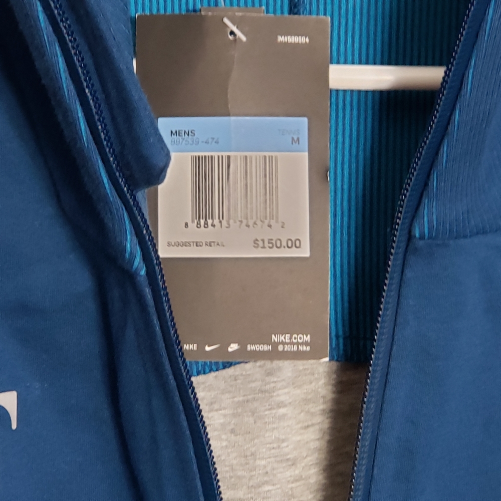 Mens Nike Court Roger Federer RF Jacket Size M Blu - Picture 4 of 4